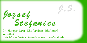 jozsef stefanics business card